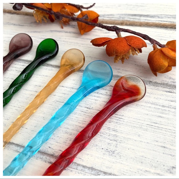 NWOT✨Handcrafted Glass Stirring Spoons - Picture 2 of 6